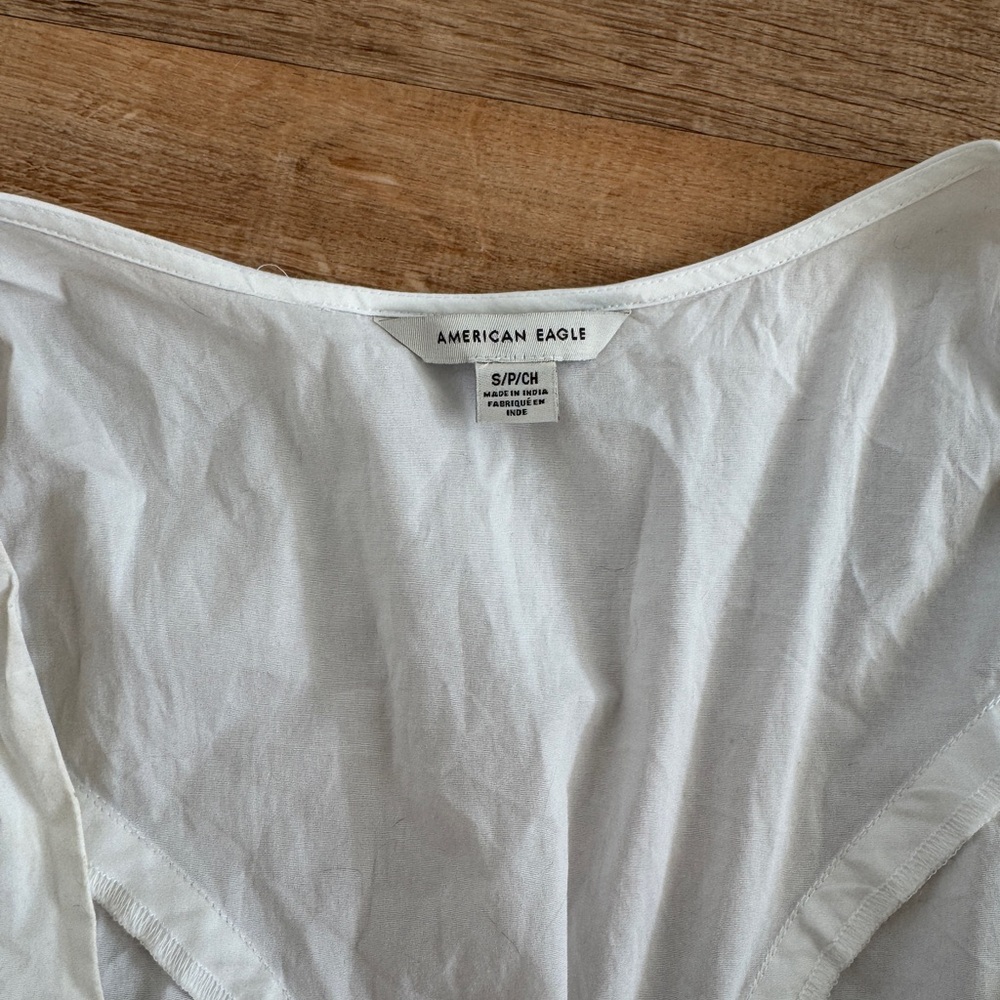 American Eagle White Tie Back Vest - Picture 4 of 5